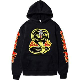 PADOLA Cobra Kai Sudadera con capucha de manga larga para hombre