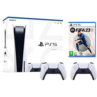 Consola PS5 estándar Sony PlayStation PS5 (con lectura) + FIFA 23 compatibles para PS5 incluidos 2x Dualsense